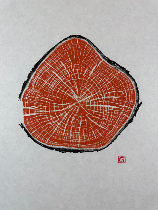 Handgedruckter GrilloWoodPrint aus Kirschholz.
Die orange Relief-Ink-Mischung betont die natürliche Struktur des Holzes und macht jedes Exemplar zu einem einzigartigen Naturunikat.
Gedruckt auf hochwertigem Papier.
Limitierte Edition.